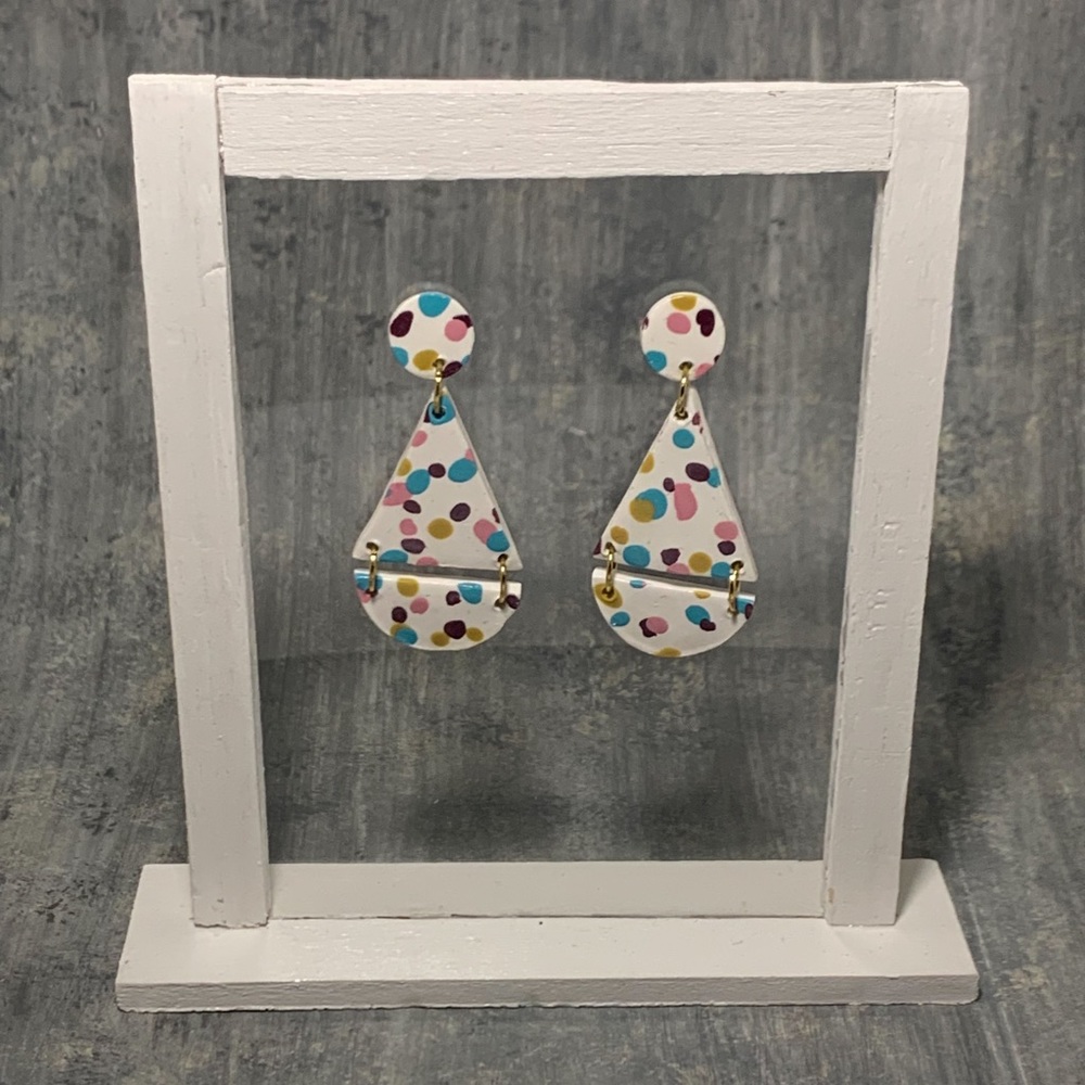 Handmade Clay Dangle Earrings